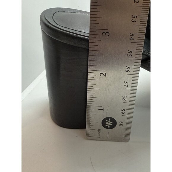 Mark Fisher Square Toe Mule Clog Womens Sz 6.5 Black Leather Chunky Heel Slip On - Picture 8 of 10